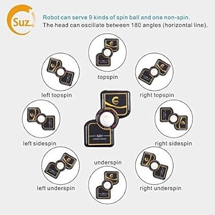 Suz Table Tennis Robot with Net Ping Pong Ball Machine S201 Automatic Table Tennis Machine