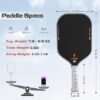 Pickleball Paddles Raw T700 Carbon Fiber