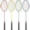 Champion Sports Tempered Steel Badminton Rackets Set of 6