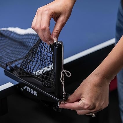 STIGA Premium Clipper 72 Regulation Table Tennis Net and Post Sets Easy Set Up and Spring Activated Clip ping Pong net Set